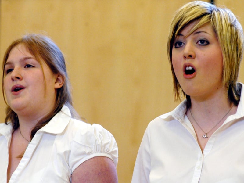 Mansfield Music & Drama Festival at the Crescent Centre in 2007 picture shows Nicola Vardy and Bryony Houldsworth.