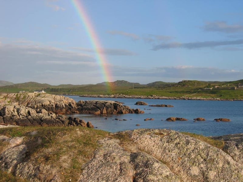 Jan Birse was in the right place at the right time to photograph this rainbow over Fidden Farm, in Mull.