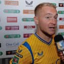 Mansfield Town midfielder Louis Reed post match interview following the Carabao Cup match against Grimsby Town FC at the One Call Stadium, 08 Aug 2023  
Photo credit : Chris & Jeanette Holloway / The Bigger Picture.media