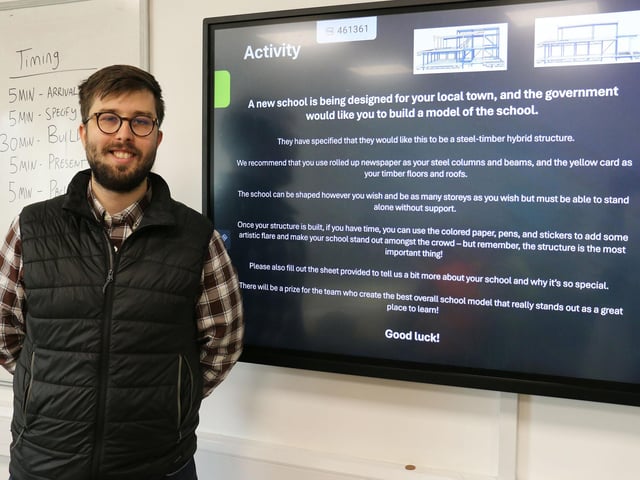 B&K Solutions' Alex Brock led the session on buildingt a small scale school