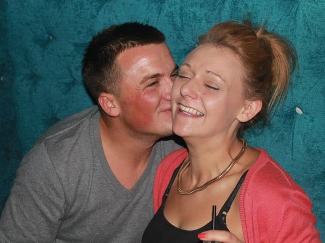 A quick peck on the cheek