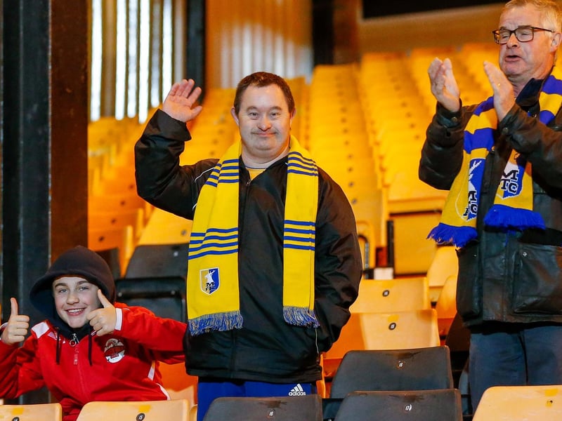 Mansfield Town fans ahead of the 3-1 defeat at Port Vale.