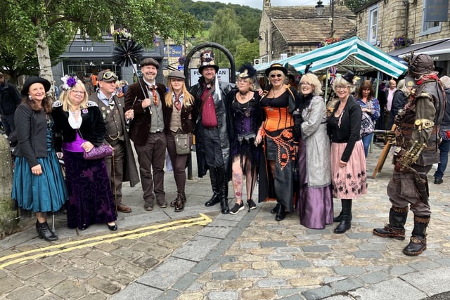 The steampunk alliance all dressed up and ready for the festival.