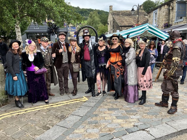 The steampunk alliance all dressed up and ready for the festival.