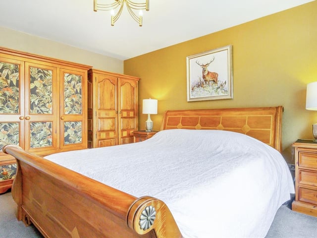 A second shot of the first bedroom, which shows there is plenty of space for wardrobes, storage and furniture.