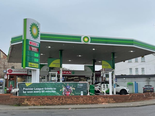 The BP garage in Skegby is currently 164.9p for Unleaded and 179.9p for Diesel as of March 23