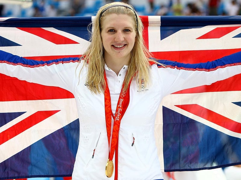 Rebecca Adlington OBE wrote herself into the world's sporting history when she won the 800m freestyle final at the 2008 Beijing Olympics in a new world record time of 8:16:22. She also won the 400m freestyle gold and became the first woman to win swimming gold for Great Britain since Anita Lonsbrough in 1960.