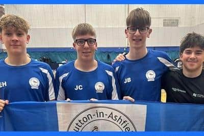 Sutton's boys medley relay team.