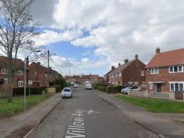 According to figures in May 2026, 17 crimes were reported on or near Willow Avenue, Hucknall. (Picture: Google Earth.)