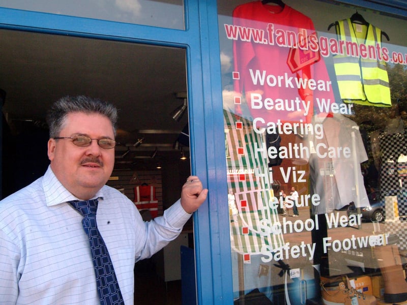 Gilbert Fox of F & S Garments in Station Street, Kirkby in Ashfield, pictured outside his premises.