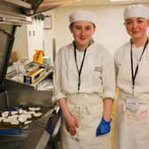 Seven Mitchell and Angel Castledine worked in the hotel's kitchens to create breakfasts and evening