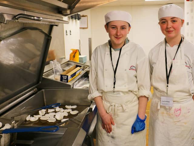 Seven Mitchell and Angel Castledine worked in the hotel's kitchens to create breakfasts and evening