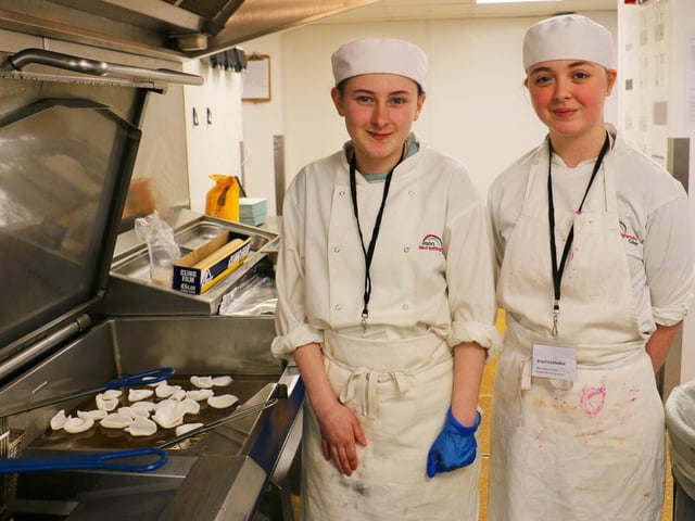 Seven Mitchell and Angel Castledine worked in the hotel's kitchens to create breakfasts and evening