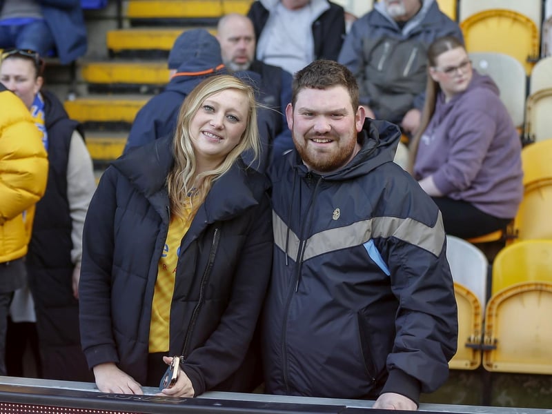 Mansfield Town fans ahead of the victory over Notts County.