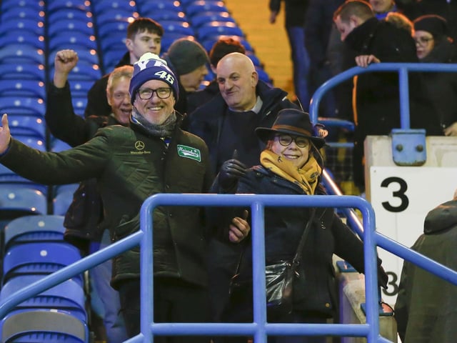 Mansfield Town fans ahead of the big win at Carlisle United.