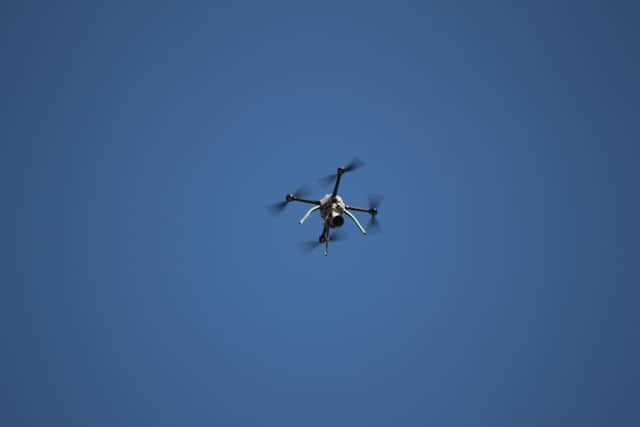 The police drone in operation