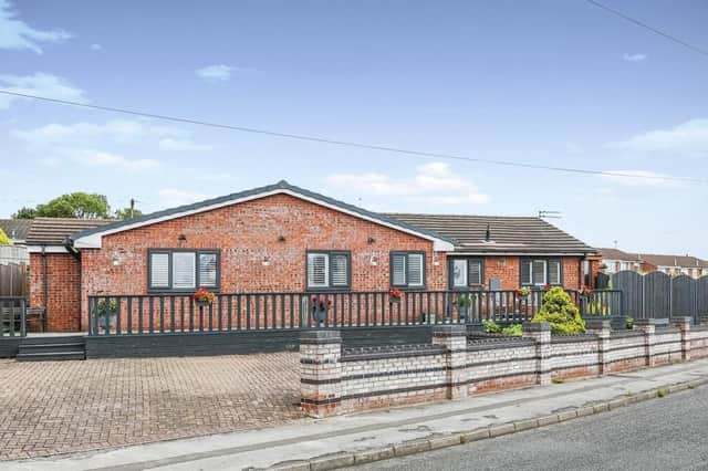 The kerb appeal is obvious for this extended and detached four-bedroom bungalow on Larch Crescent in Eastwood. Offers of more than £300,000 are invited by estate agents Burchell Edwards.