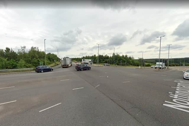 The A60/A617 junction in Mansfield.