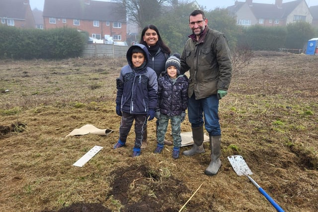 Anita Evans and her family planted 28 trees between them