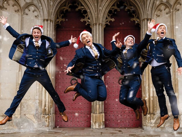 Singing troupe G4, former stars of 'The X Factor', have launched their biggest and best Christmas tour to date -- and among the beautiful venues for the 34 shows is Southwell Minster. Jonathan, Lewis, Mike and Duncan visit the minster next Tuesday (7.30 pm to 10.30 pm) as they recall the festive musical experiences of their childhoods. Expect to hear timeless classics such as 'When A Child Is Born', 'Silent Night' and 'All I Want For Christmas'.
