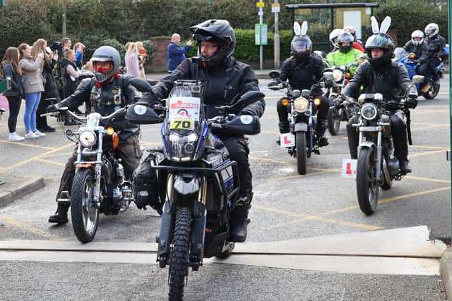 Bikers arriving in Mansfield. Photo: Paul Horton.