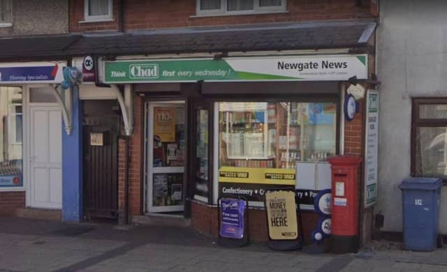 Newgate News on Newgate Lane, Mansfield. Last inspected on June 29, 2022.
