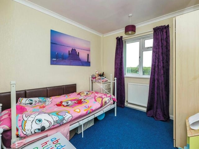 The third bedroom at the £375,000 Selston bungalow is the smallest, and probably suitable for a young child. It faces the front of the property.