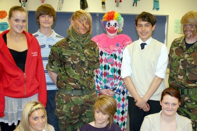Performing Arts students at All Saints' Catholic School in Mansfield back in 2010.
