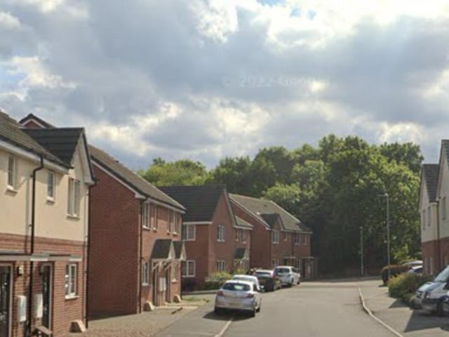 On or near Woodpecker Grove. 14 crimes were reported on or near here as of January 2024.