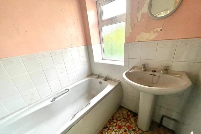 The family bathroom, on the first floor, is crying out for a makeover and a new three-piece suite.