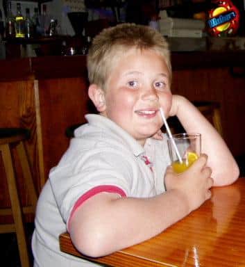 Joe Thornley as a child.