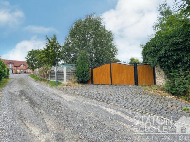 One of the country lanes that leads to the £650,000-plus property in Mansfield Woodhouse.