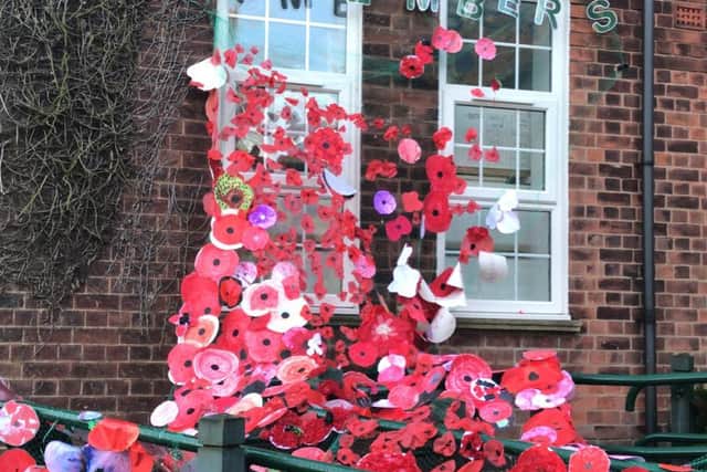 Cascade of poppies at High Oakham Primary School -  (Picture: High Oakham Primary School)