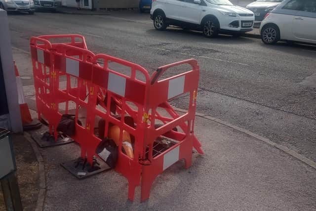 The roadworks on Priestsic Road.