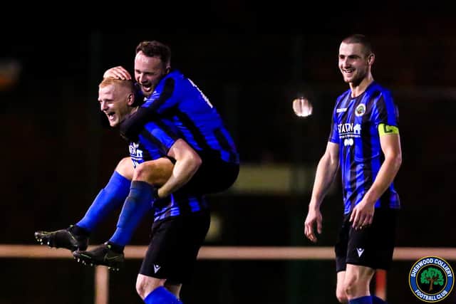 Kieran Wells celebrates his equaliser.