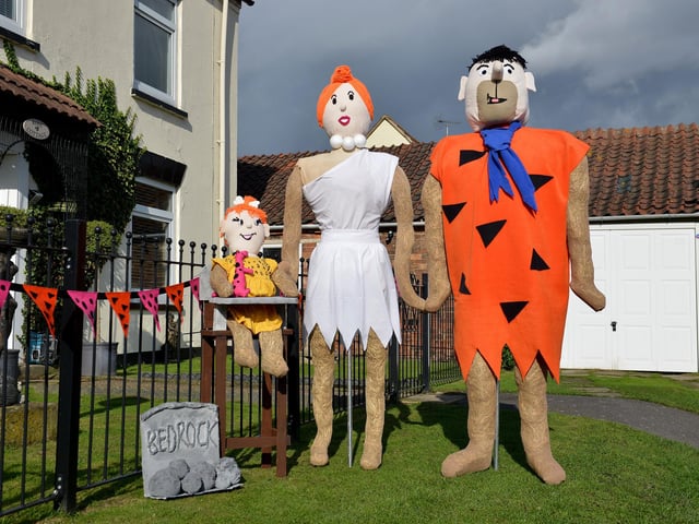 Meet the Flintstones at Ollerton and Boughton Scarecrow Festival 2019