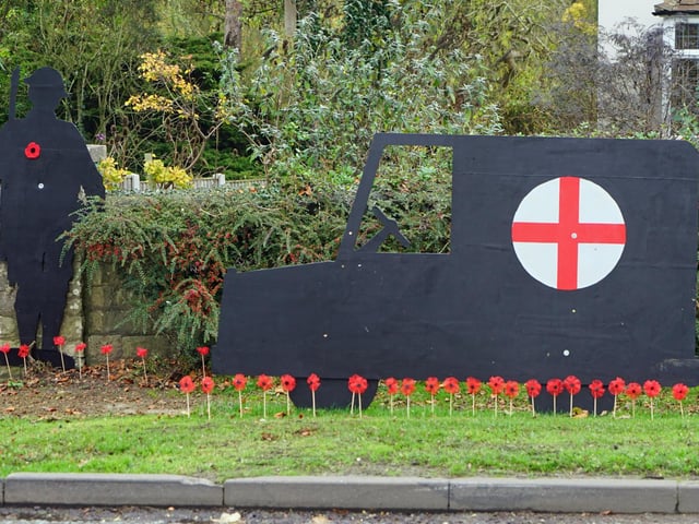 Military vehicle outlines can be found along the A60, between Church Warsop and Spion Kop.
