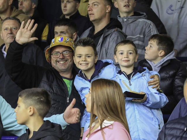 Happy Stags fans at Luton Town.