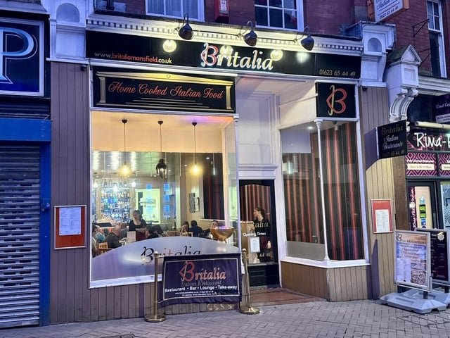 Britalia, on Leeming Street, Mansfield, is rated 4.7 on Google Reviews.