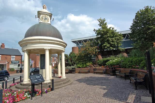 The war memorial garden, one of the main landmarks in Kimberley.