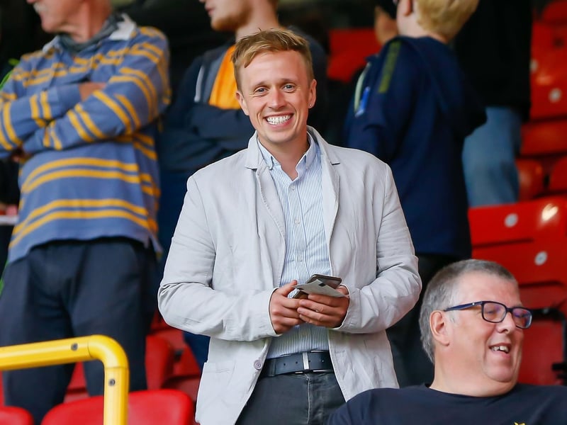 Mansfield fans at the Breyer Group Stadium for the match against Leyton Orient.