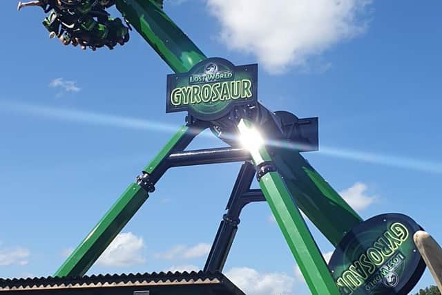 The ‘Gyrosaur’ ride is the latest addition to the park at Rother Valley.