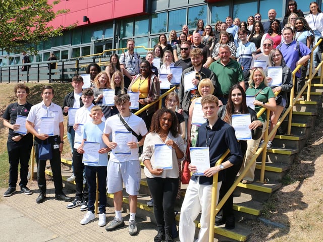 Employers and students celebrate together