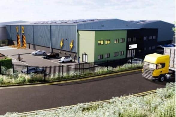 A warehouse industial unit is available near the M1 and A38