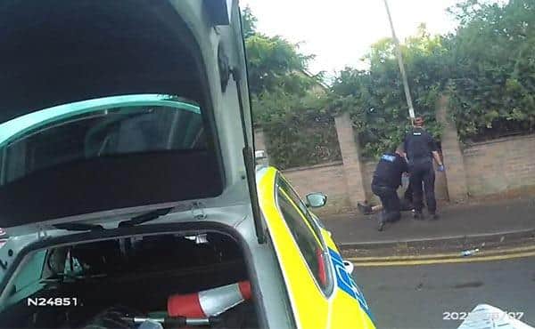 Bodyworn footage captured the suspect's arrest