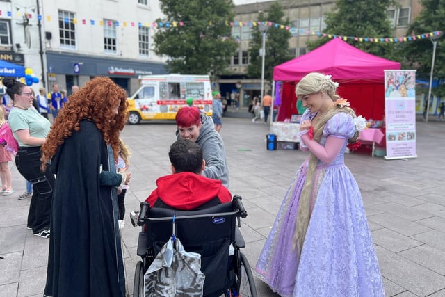 Popular princesses were on the market for meet and greets.