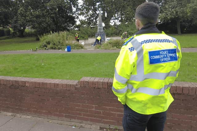 Immediate Justice in action at the Ladybrook War Memorial