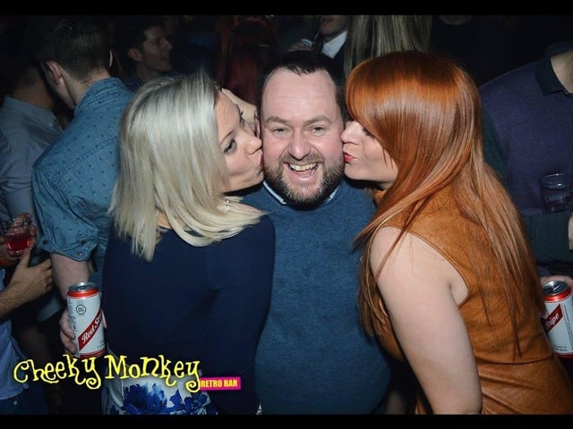 A quick peck on the cheek!