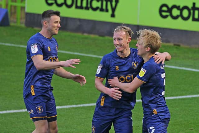 Harry Charsley celebrates his winning goal. Pic by Gareth Williams.