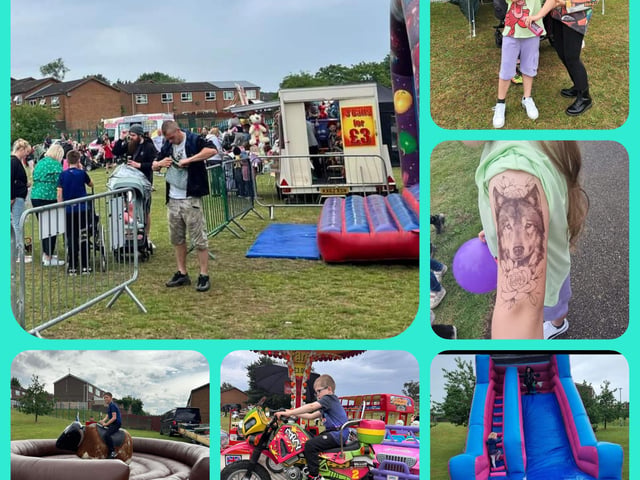 Along with inflatables, fairground attractions and food vendors, children enjoyed creative tattoos.